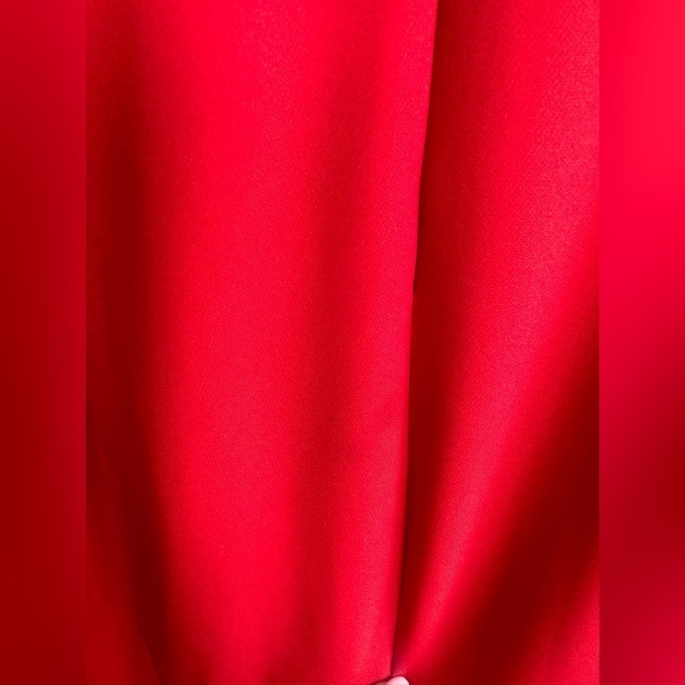 NWT Marchesa Red Embellished Gown with Slit and Off the Shoulder Neckline - Picture 9 of 12